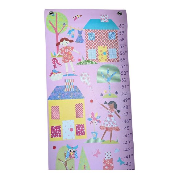 Oopsy Daisy Whimsical Fine Art For Kids Growth Chart Canvas Height Marker New - Picture 7 of 8
